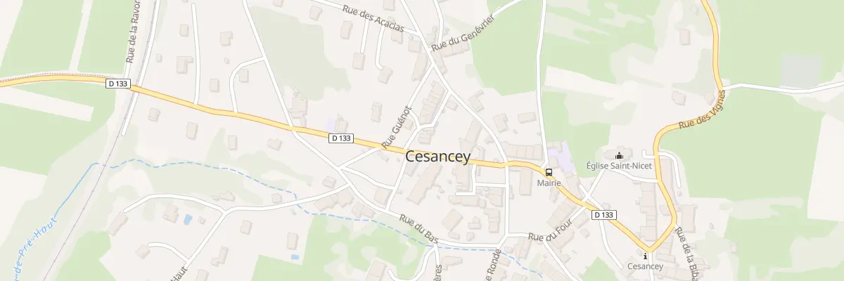Plan du 73 Rue Etroite à Cesancey