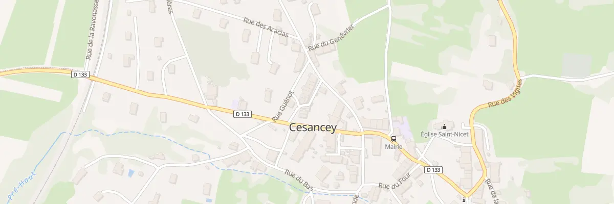 Plan du 36 Rue Etroite à Cesancey