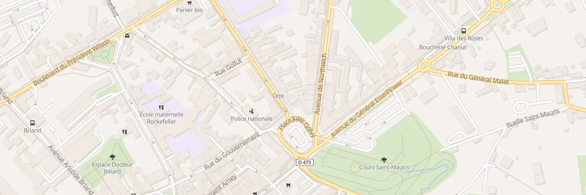 Plan du 3 Av de la Paix à Dole