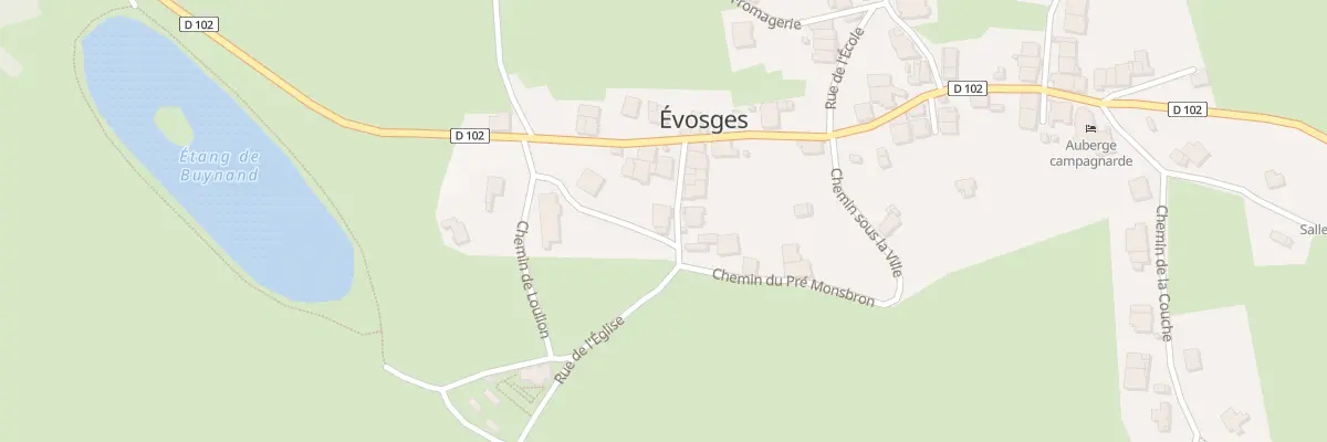 Plan du 5007 L’Eglise à Évosges