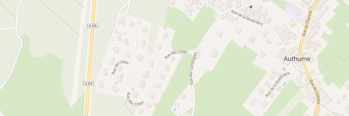 Plan du 1 Rue des Cotes à Authume