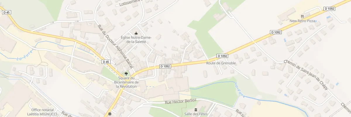 Plan du 33 Rte de Grenoble à Tullins