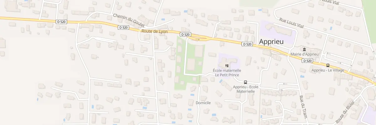 Plan du 69 Rte de Lyon à Apprieu