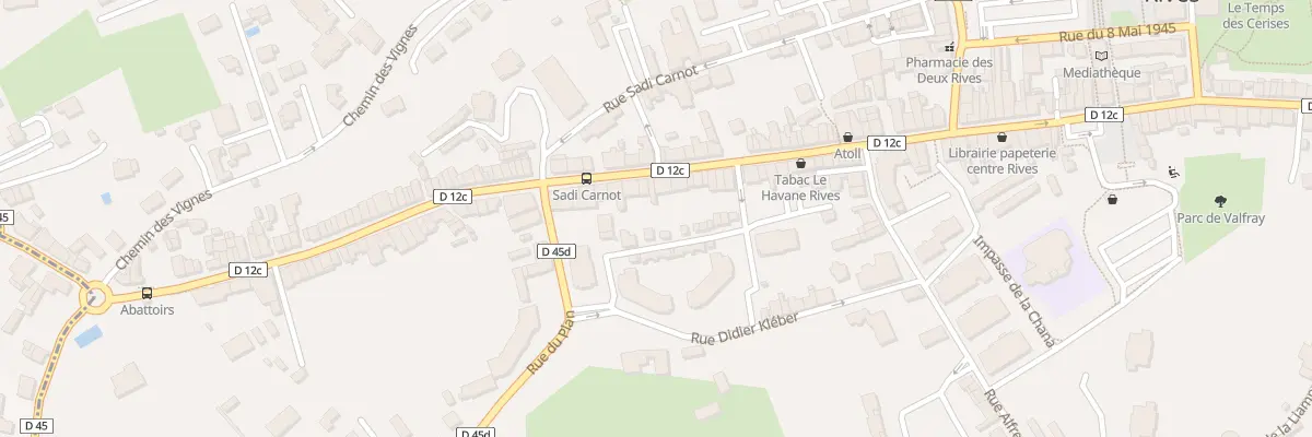 Plan du 128 Rue de la République à Rives