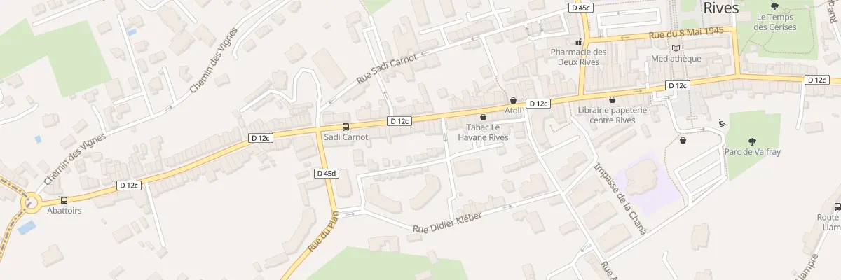 Plan du 122 Rue de la République à Rives