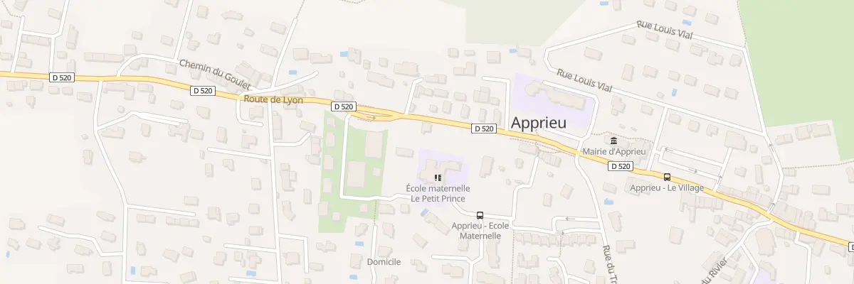 Plan du 65 Rte de Lyon à Apprieu