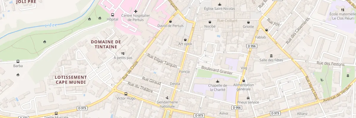 Plan du 64 Crs de la République à Pertuis