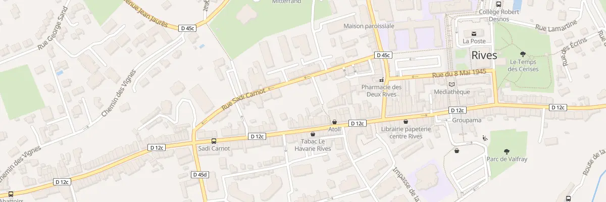 Plan du 155 Rue Sadi Carnot à Rives