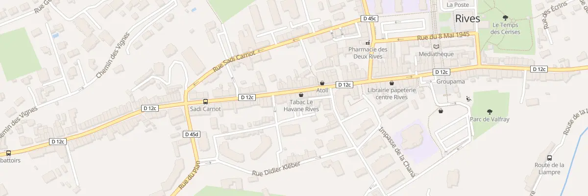 Plan du 102 Rue de la République à Rives