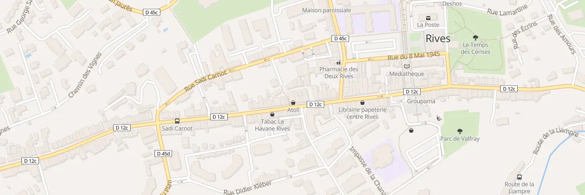 Plan du 87 Rue de la République à Rives