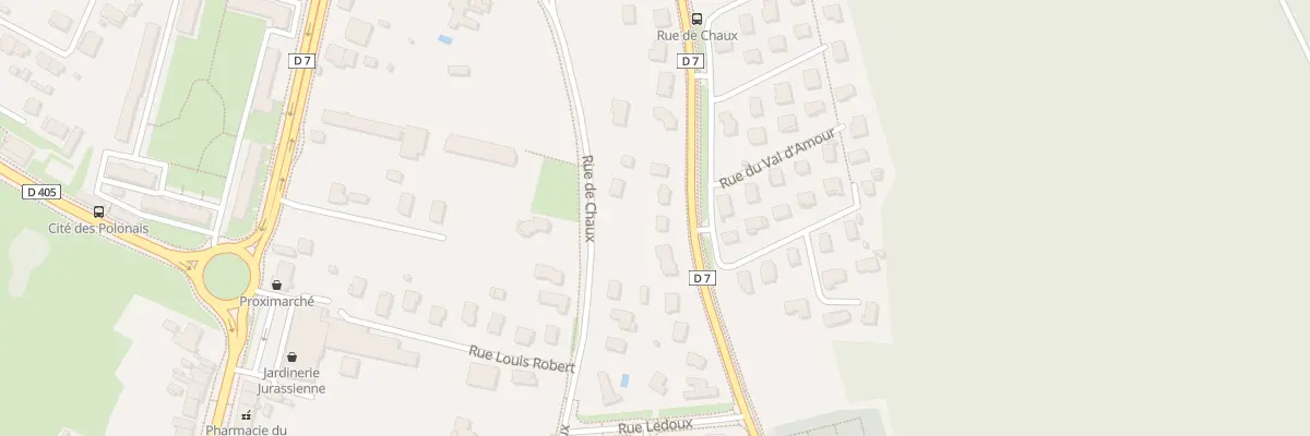 Plan du 95 Rue du Val d’Amour à Dole
