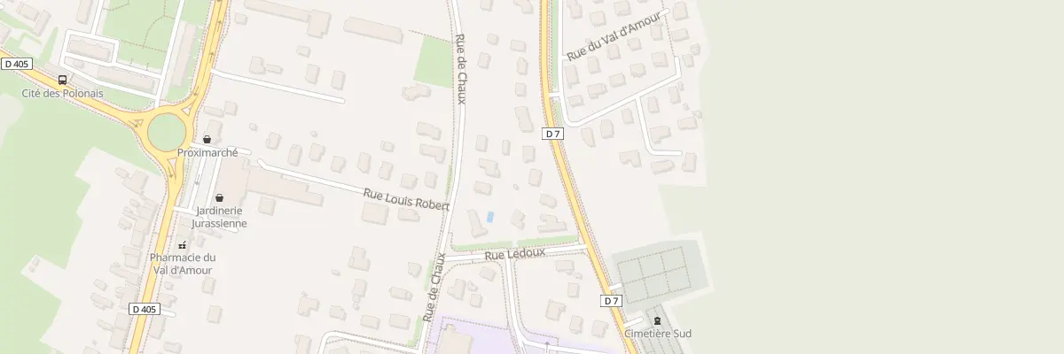Plan du 101 Rue du Val d’Amour à Dole