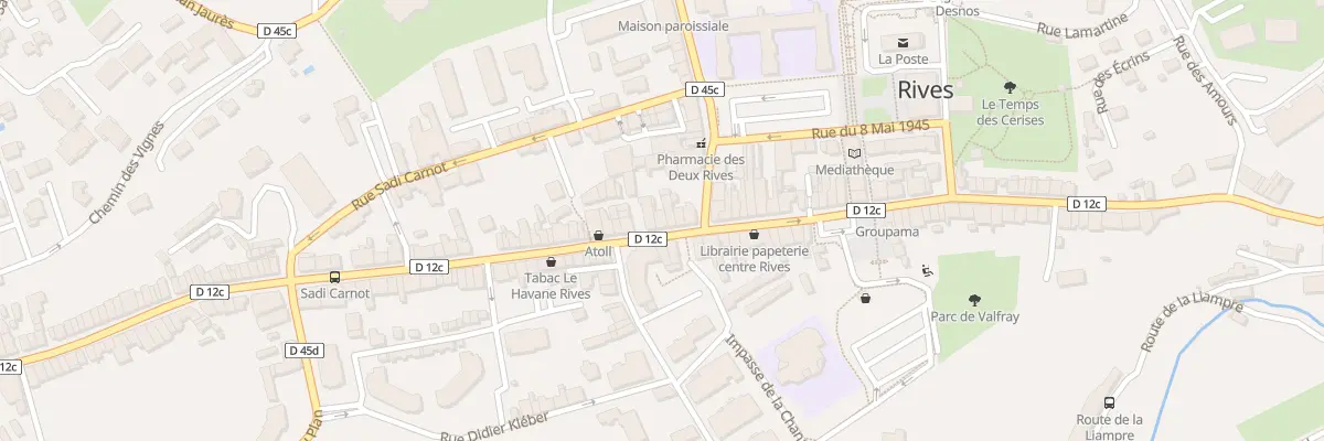 Plan du 73 Rue de la République à Rives