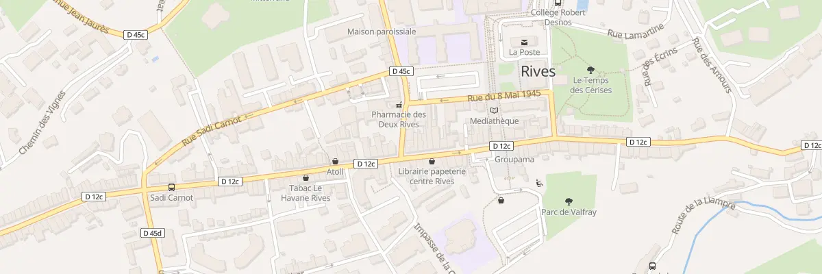 Plan du 20 Av Jean Jaures à Rives