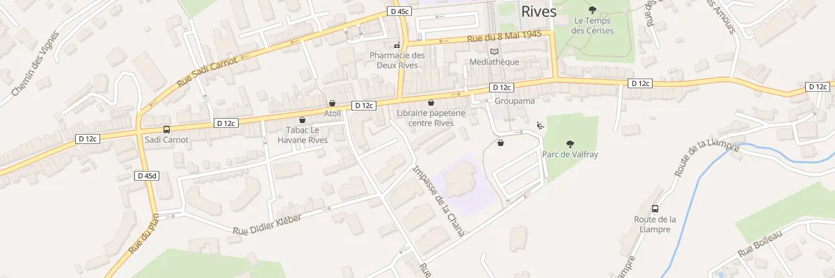 Plan du 66 Rue de la République à Rives