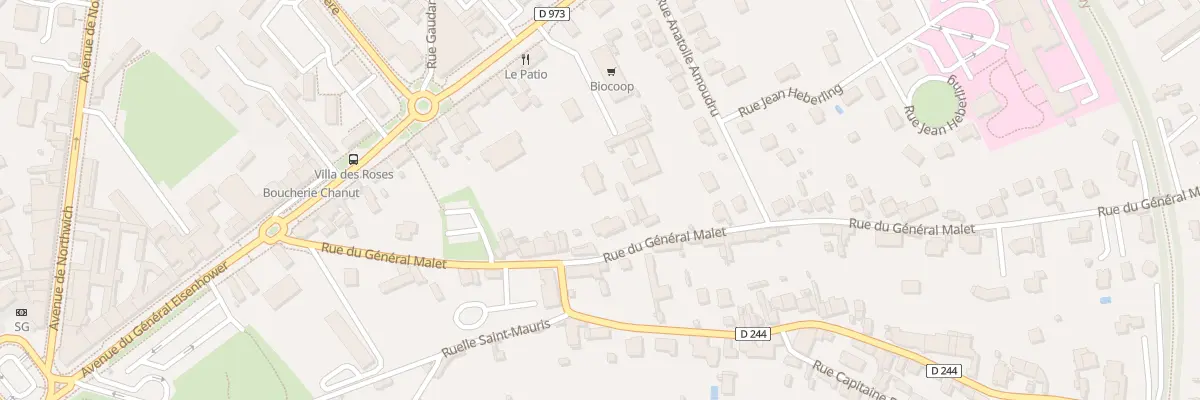 Plan du 28 Rue General Malet à Dole
