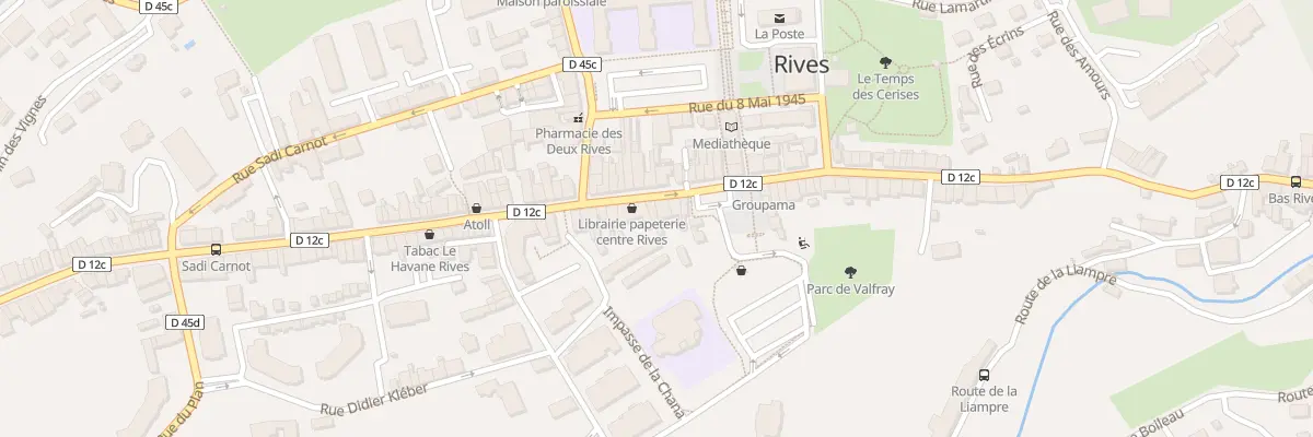 Plan du 62 Rue de la République à Rives