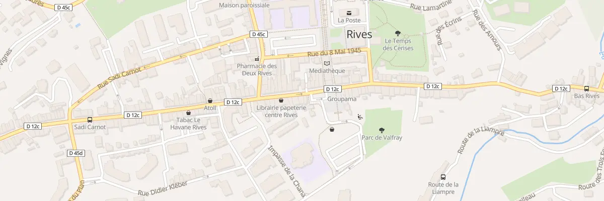 Plan du 56 Rue de la République à Rives
