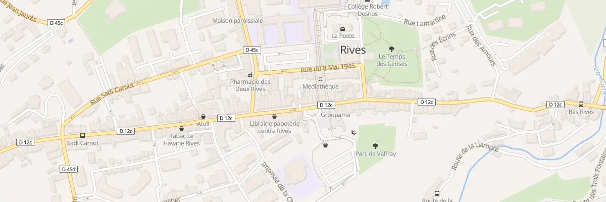 Plan du 53 Rue de la République à Rives