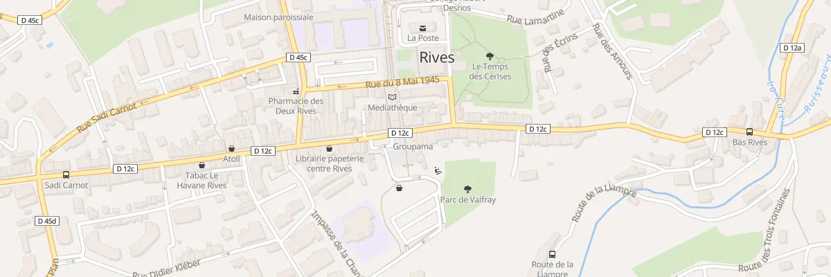 Plan du 50 Rue de la République à Rives