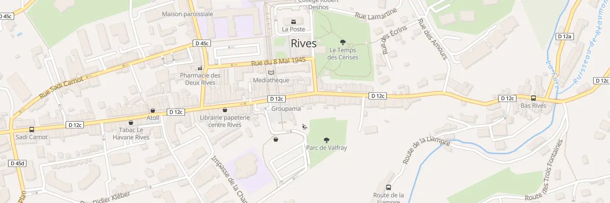 Plan du 42 Rue de la République à Rives