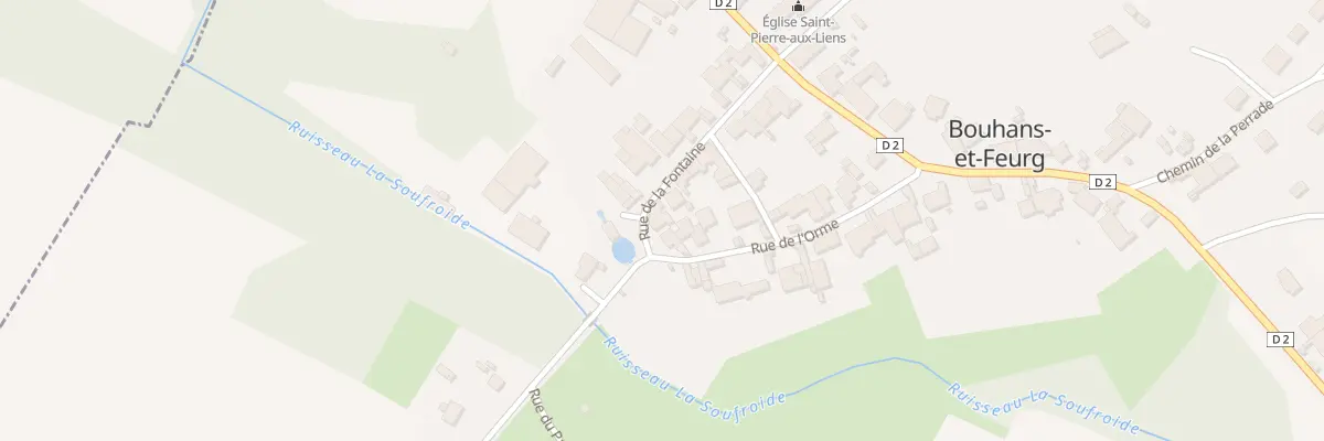 Plan du 13 Rue de la Fontaine à Bouhans-et-Feurg