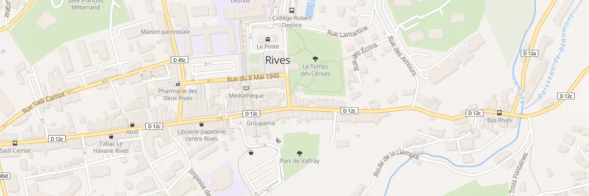 Plan du 33 Rue de la République à Rives