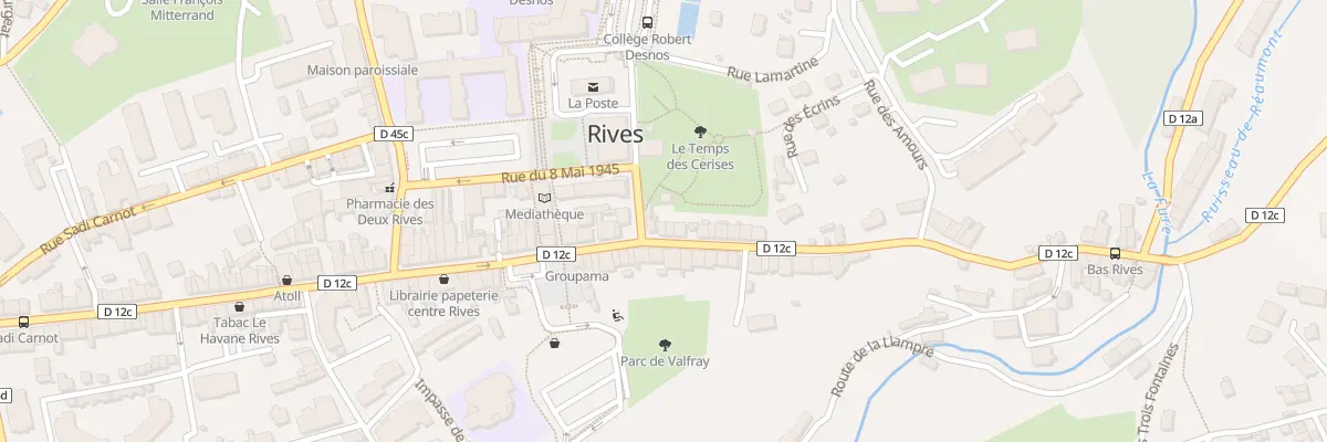 Plan du 31 Rue de la République à Rives