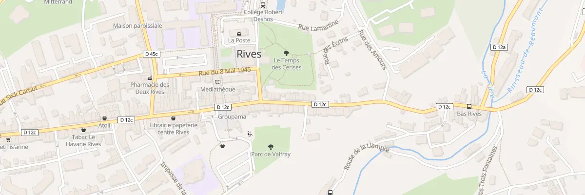 Plan du 25 Rue de la République à Rives