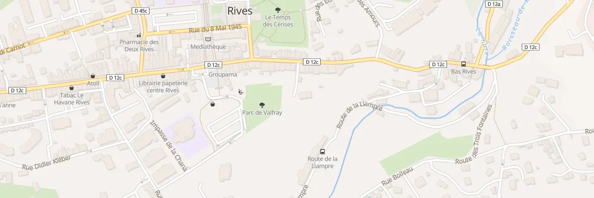 Plan du 22 Rue de la République à Rives