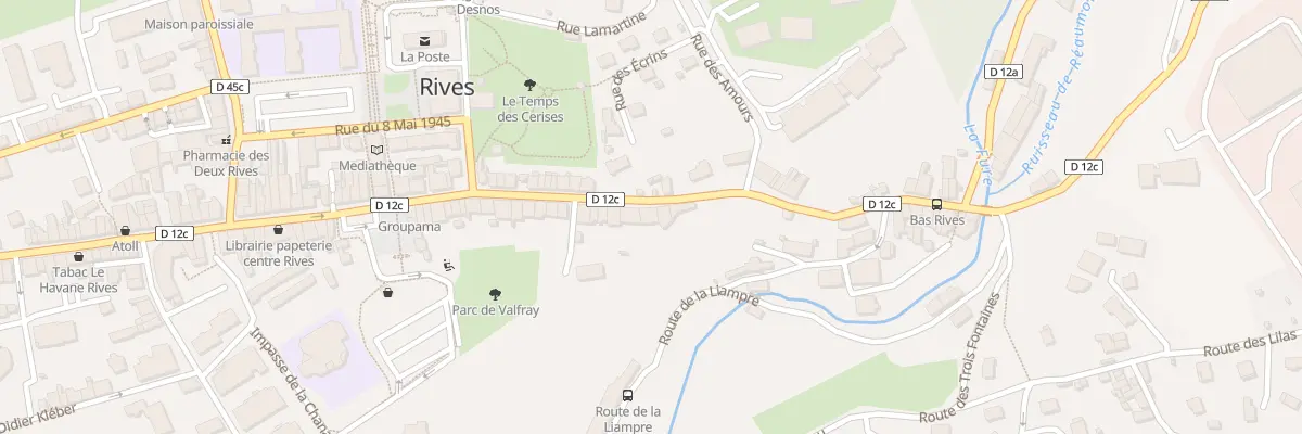 Plan du 12 Rue de la République à Rives