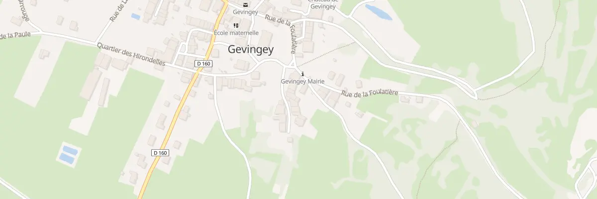 Plan du 10 Rue de la Foulatière à Gevingey