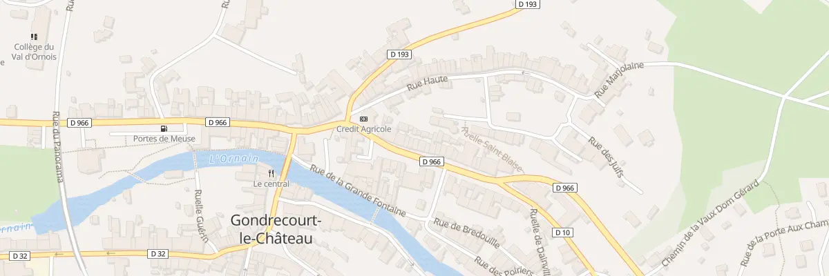 Plan du 13 Rue Raymond Poincare à Gondrecourt-le-Château