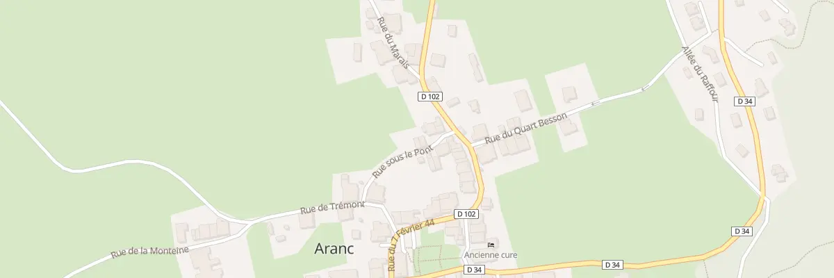 Plan du 100 Rue sous le Pont à Aranc