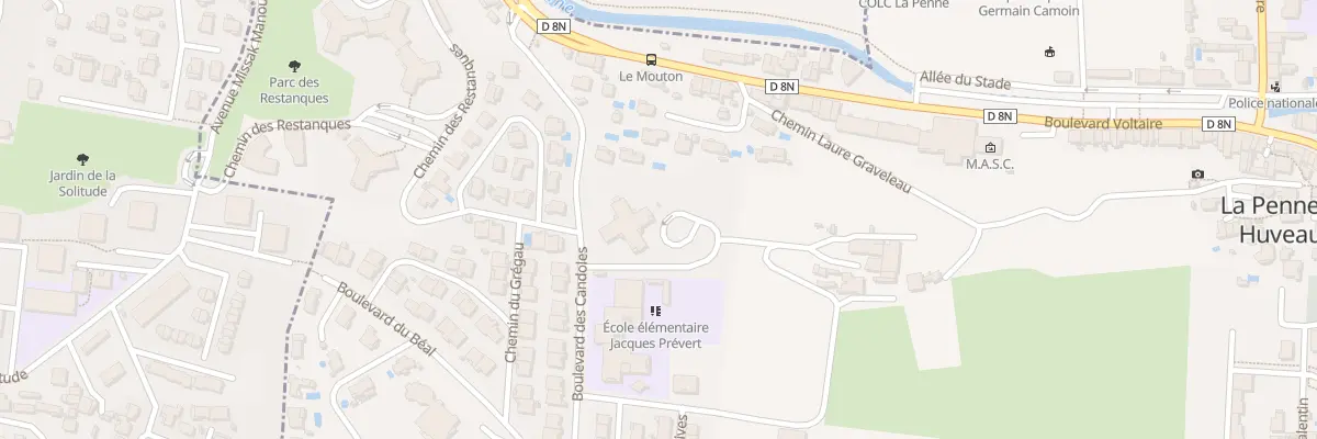 Plan du 9006 Che de la Petite Candolle à La Penne-sur-Huveaune