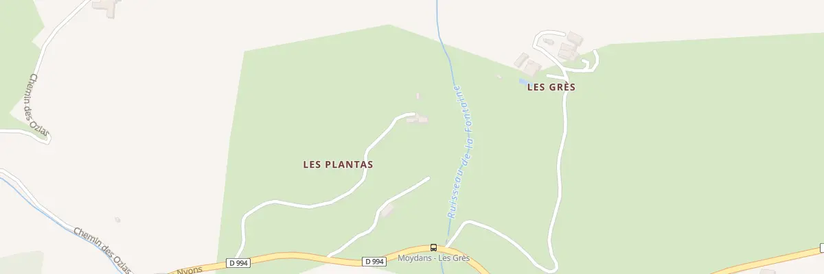 Plan du 5038 Les Plantas à Moydans