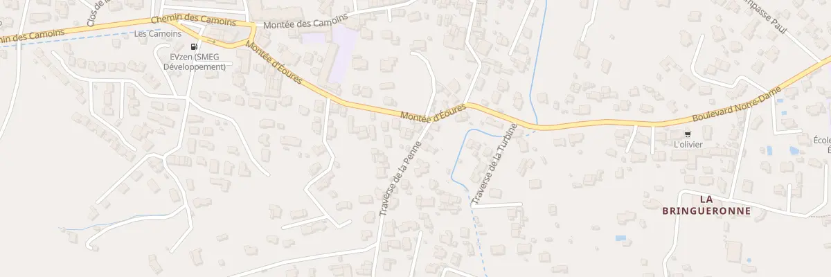 Plan du 2 Tra de la Penne à Marseille 11e Arrondissement