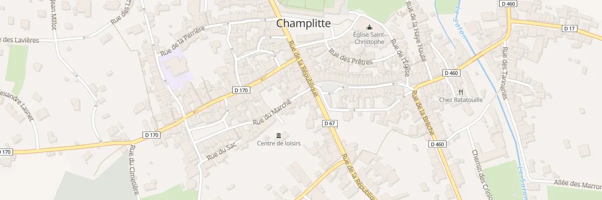Plan du 1 Rue du Marche à Champlitte