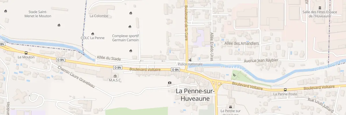 Plan du 1 All du Stade à La Penne-sur-Huveaune