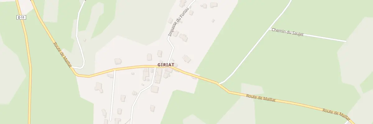 Plan du 597 Rte de Maillat à Peyriat