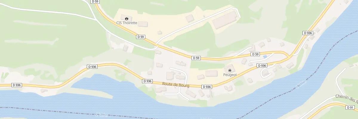 Plan du 10 Rte de Bourg à Thoirette-Coisia