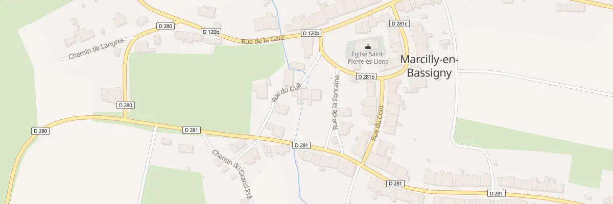 Plan du 1 Rue du Gue à Marcilly-en-Bassigny