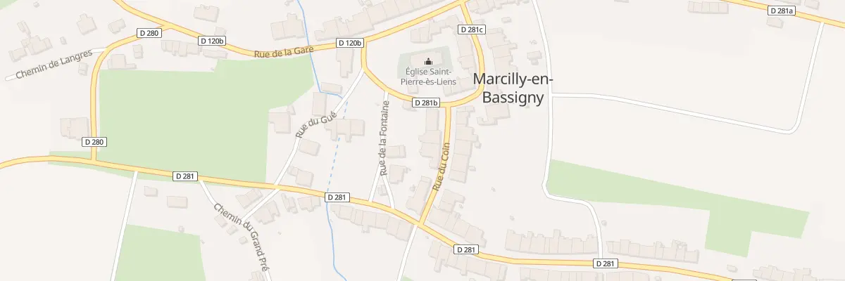 Plan du 14 Rue du Coin à Marcilly-en-Bassigny