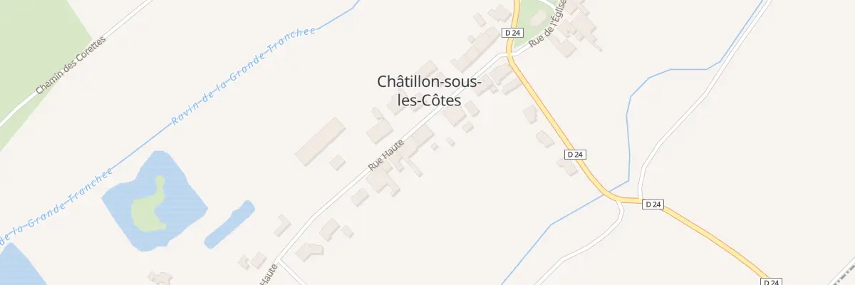Plan du 13 Rue Haute à Châtillon-sous-les-Côtes