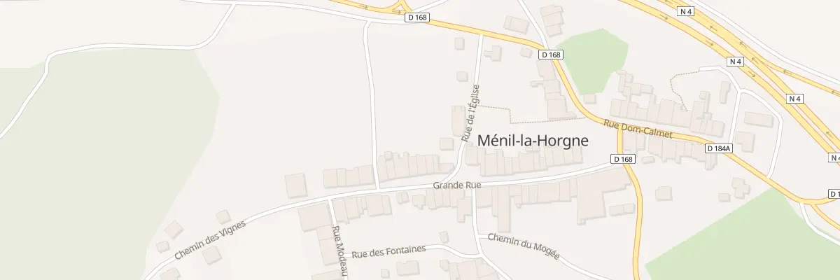 Plan du 34 Rue La Grande Rue à Ménil-la-Horgne