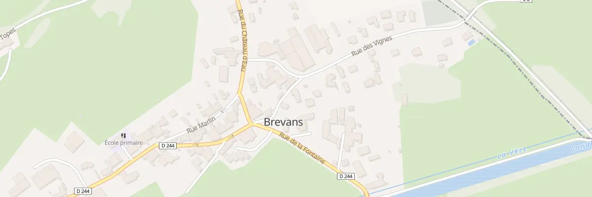 Plan du 2 Rue La Riotte à Brevans