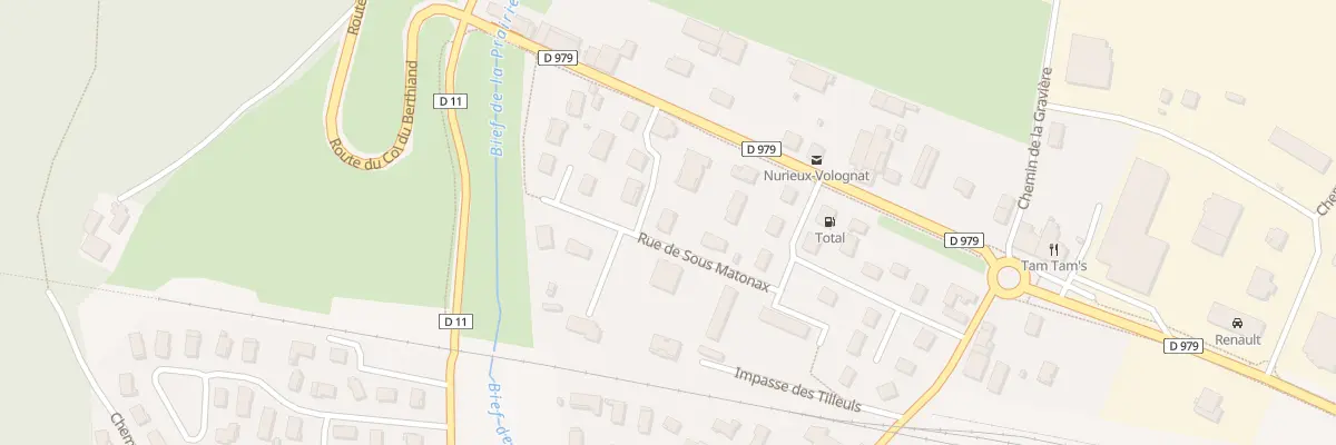 Plan du 8 Rue de sous Matonax à Nurieux-Volognat