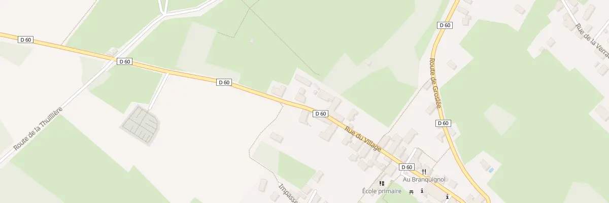 Plan du Village à Brangues