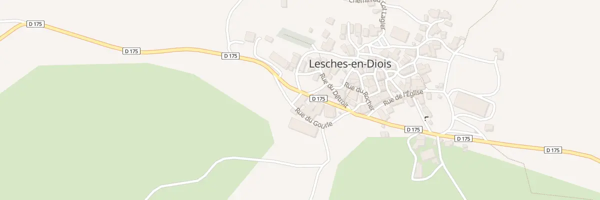 Plan du 1D Rte Departementale à Lesches-en-Diois