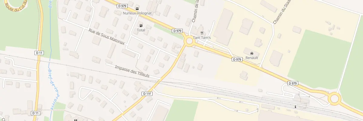 Plan du 28 Che de la Gare à Nurieux-Volognat